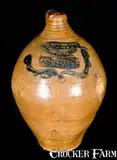 Manhattan Wells, C. CROLIUS ... / MANHATTAN WELLS / NEW-YORK Stoneware Jug, circa 1810, Stoneware
