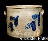 Solomon Bell, SOLOMON BELL / STRASBURG / Va Stoneware Cake Crock, circa 1870, Stoneware