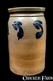 J. KEISTER & CO. / STRASBURG, VA Stoneware Jar by J. Keister & Co, circa 1870, Stoneware, sold Jul 2010