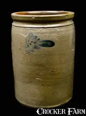 T. Grim, T. GRIM / STRASBURG, VA Stoneware Jar, circa 1880, Stoneware