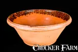 John Bell, Large JOHN BELL / WAYNESBORO, Pennsylvania Redware Bowl