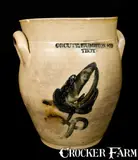ORCUTT. HUMISTON & CO / TROY, New York Stoneware Jar by Orcutt. Humiston & Co, circa 1830, Stoneware, sold Jul 2010