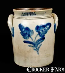Campbell, CAMPBELL / PENN YAN, New York Stoneware Jar, circa 1850, Stoneware