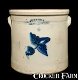 E.L. Farrar, E.L. FARRAR / IBERVILLE P.Q. Canadian Stoneware Crock, mid 19th century, Stoneware