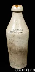 Haley, C,C-HALEY / LEWISTOWN Maine Stoneware Bottle, third quarter 19th century, Stoneware