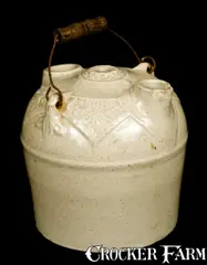 F.H. Weeks, F.H. WEEKS / AKRON, Ohio Stoneware Syrup Jug, late 19th century, Stoneware