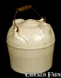 F.H. Weeks, F.H. WEEKS / AKRON, Ohio Stoneware Syrup Jug, late 19th century, Stoneware