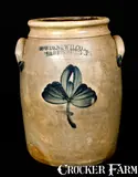 COWDEN & WILCOX / HARRISBURG, PA Stoneware Jar by Cowden & Wilcox, circa 1865, Stoneware, sold Jul 2010