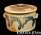 R.C.R, R. C. R. / PHILA, Remmey, Philadelphia Stoneware Butter Crock