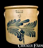 EVAN R. JONES / PITTSTON, PA Stoneware Crock by Evan R. Jones, circa 1875, Stoneware, sold Jul 2010