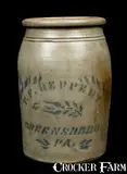 T.F. Reppert, T.F. REPPERT. / GREENSBORO, PA Stoneware Jar