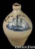N. Clark & Co., N. CLARK & CO. / MOUNT MORRIS Incised Ship Jug, circa 1835-1846, Stoneware