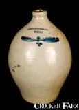 I. Seymour & Co., I. SEYMOUR & CO / TROY Stoneware Jug with Incised Dec., circa 1823-1828, Stoneware