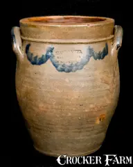 Manufacturer, C. CROLIUS, / MANUFACTURER. / NEW-YORK Stoneware Jar, circa 1830, Stoneware