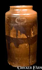 C. CROLIUS / STONEWARE / ... NEW-YORK "PEACHES" Jar by C. Crolius Stoneware, circa 1815, Stoneware, sold Apr 2010