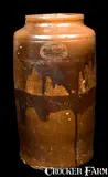 C. Crolius Stoneware, C. CROLIUS / STONEWARE / ... NEW-YORK "PEACHES" Jar, circa 1815, Stoneware