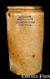 C. Crolius, C. CROLIUS / MANUFACTURER / MANHATTAN-WELLS / NEW-YORK Stoneware Jar