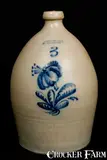 John Burger, JOHN BURGER / ROCHESTER Stoneware Jug, circa 1860, Stoneware