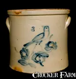 Pottery Works, MacQuoid, POTTERY WORKS / Little West 12TH ST. NY Stoneware Bird Crock, circa 1870, Stoneware