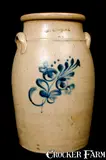 Ottman Bros, OTTMAN BROS / FORT EDWARD, N.Y. Stoneware Churn., circa 1880, Stoneware