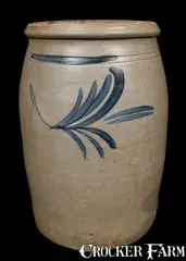 F.W. Thompson, F.W. THOMPSON / Morgantown, WV Stoneware Jar, circa 1860-1870, Stoneware