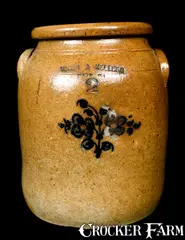 Webb & Kellogg, WEBB & KELLOGG / ERIE PA Stoneware Jar, circa 1861-1864, Stoneware