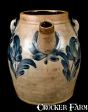 COWDEN & WILCOX / HARRISBURG, PA Stoneware Batter Pail by Cowden & Wilcox, circa 1865, Stoneware, sold Apr 2010