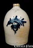 COWDEN & WILCOX / HARRISBURG, PA Stoneware Jug by Cowden & Wilcox, circa 1865, Stoneware, sold Apr 2010