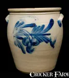 COWDEN & WILCOX / HARRISBURG Stoneware Cream Jar by Cowden & Wilcox, circa 1865, Stoneware, sold Apr 2010