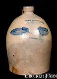 Sipe & Sons, SIPE & SONS / WMSPORT, PA Stoneware Jug, circa 1880, Stoneware