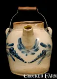 COWDEN & WILCOX / HARRISBURG, PA Stoneware Batterpail by Cowden & Wilcox, circa 1865, Stoneware, sold Apr 2010