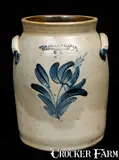COWDEN & WILCOX / HARRISBURG, PA Stoneware Jar by Cowden & Wilcox, circa 1865, Stoneware, sold Apr 2010