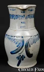 Solomon Bell, SOLOMON BELL / STRASBURG / Va Stoneware Pitcher, circa 1870, Stoneware