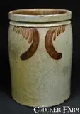 Solomon Bell, SOLOMON BELL / STRASBURG, Va Manganese-Decorated Stoneware Jar, circa 1875, Stoneware