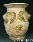Solomon Bell, SOLOMON BELL / STRASBURG / Va Redware Lions Head Urn, circa 1875, Redware