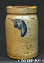 Rcr, Remmey, Philadelphia, Stoneware Jar, "RCR / PHILA.", circa 1875, Stoneware