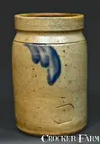 Rcr, Remmey, Philadelphia, Stoneware Jar, "RCR / PHILA.", circa 1875, Stoneware