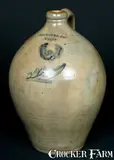 I. Seymour & Co., I. SEYMOUR & CO. / TROY Stoneware Jug, circa 1825, Stoneware