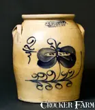 C.E. Pharis & Co., C.E PHARIS & CO / GEDDES. NY Stoneware Crock, circa 1864-1867, Stoneware