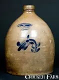 Henderson & Rudd, HENDERSON & RUDD / WATERTOWN, NY Stoneware Jug, circa 1867-1868, Stoneware
