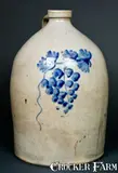A. K. Ballard, A.K. BALLARD / BURLINGTON, VT Stoneware Jug, circa 1870, Stoneware