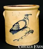 West Troy, WEST TROY / N.Y. / POTTERY Stoneware Bird Crock, circa 1870, Stoneware