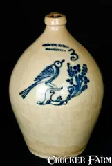 Clark & Co., CLARK & CO / ROCHESTER, NY Stoneware Bird Jug, 1840, Stoneware