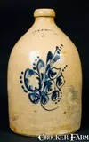 E. & L. P. NORTON / BENNINGTON, VT. Stoneware Jug by E & L P Norton, circa 1870, Stoneware, sold Oct 2009