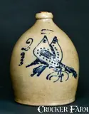 S. Hart, S. HART / FULTON, New York Stoneware Jug, circa 1860, Stoneware