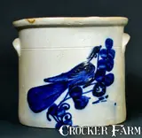 N.A. WHITE & SON / UTICA, N.Y. Stoneware Crock by N.A. White & Son, circa 1885, Stoneware, sold Oct 2009