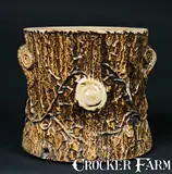 F.B. NORTON & CO. / WORCESTER, MASS. Stoneware Stump Planter by F. B. Norton & Co, circa 1870, Stoneware, sold Oct 2009
