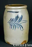 F.W. Thompson, F.W. THOMPSON / Morgantown, WV Stoneware Crock, circa 1860-1870, Stoneware