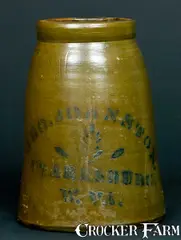 Geo. Johnston, GEO. JOHNSTON. / CLARKSBURG / W. VA. Stoneware Canning Jar, circa 1875, Stoneware
