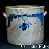 Solomon Bell, SOLOMON BELL / STRASBURG / Va Stoneware Cake Crock, circa 1870, Stoneware